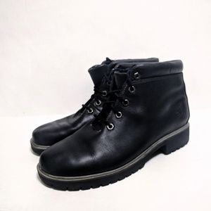 TIMBERLAND Womens Size 7.5 Black Leather Boots